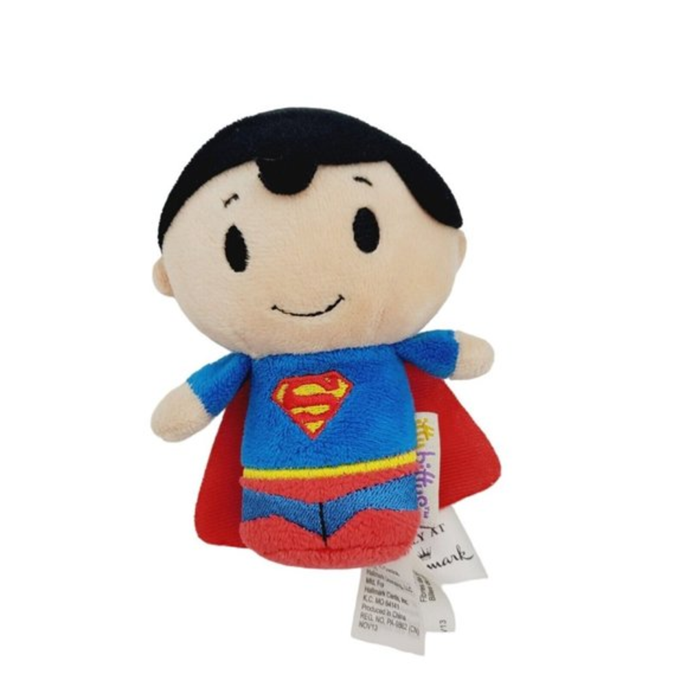 Hallmark Itty Bittys DC‎ Comic Superman 4” Plush Stuffed Toy Mini TINY Travel
